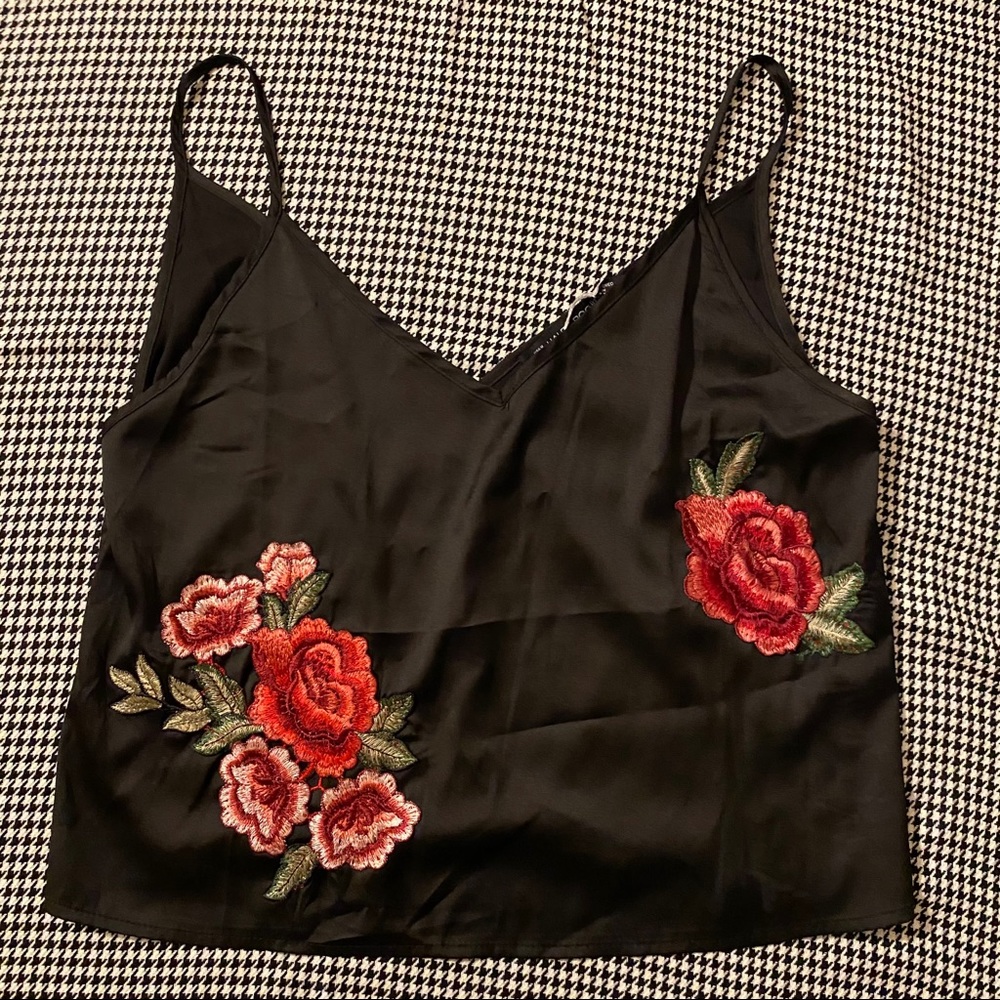 Women’s black satin going out top!!